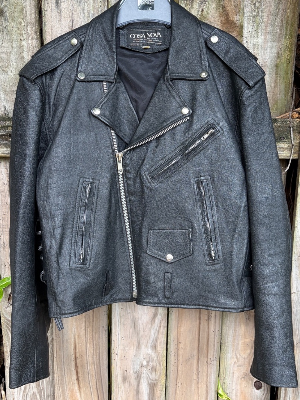 Vintage 1980s Cosa Nova Bikers Lether Jacket Size L